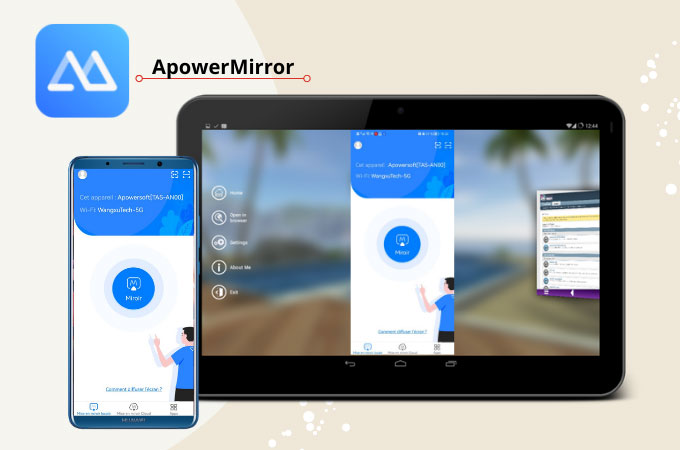 afficher android sur tablette via apowermirror