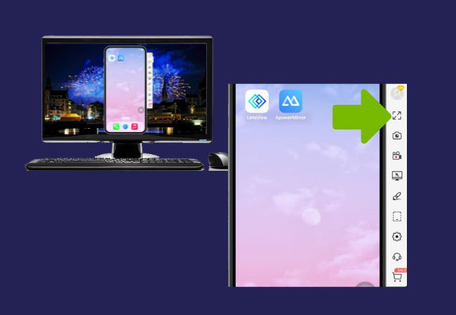 make screen mirroring full screen apowermirror