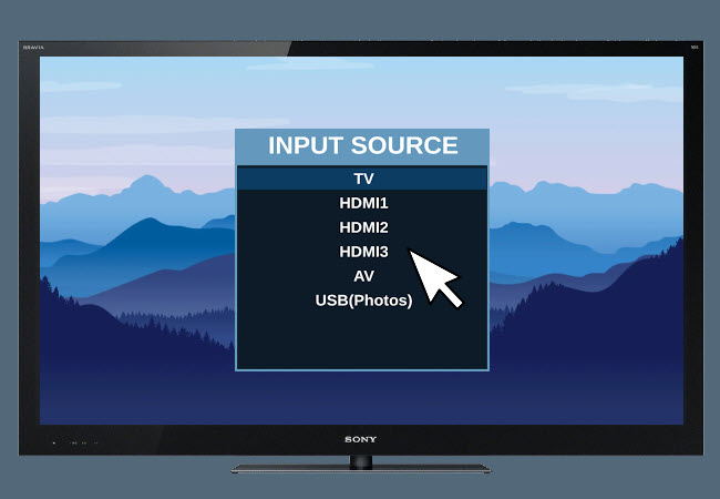 source TV en HDMI