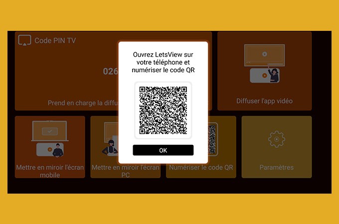 afficher le code QR