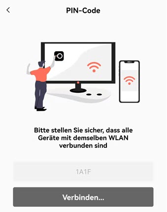 via Pin Code verbinden