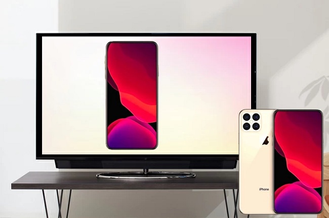 espelhar iphone 12 na TV