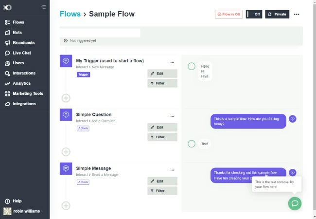 flowxo aplicativos de chatbot