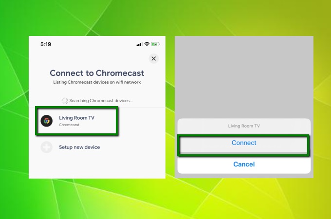 connecter à chromecast