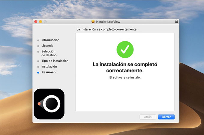 instalar con exito