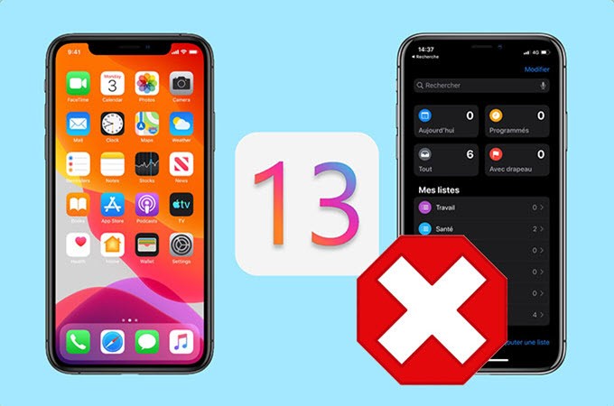 désactiver la notification de mise à jour iOS 13