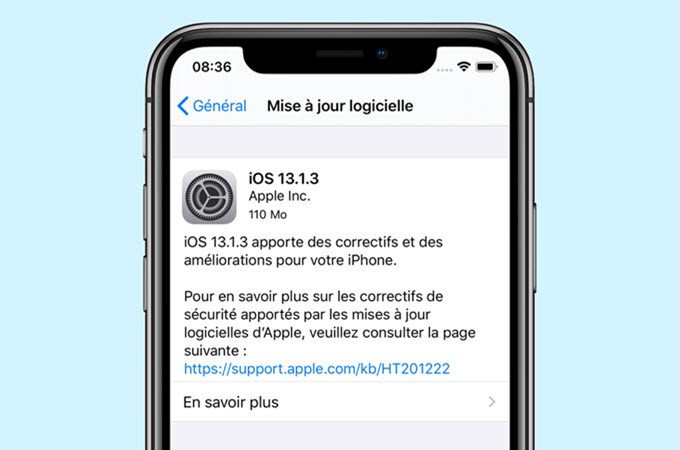 mise à jour automatique ios 13 