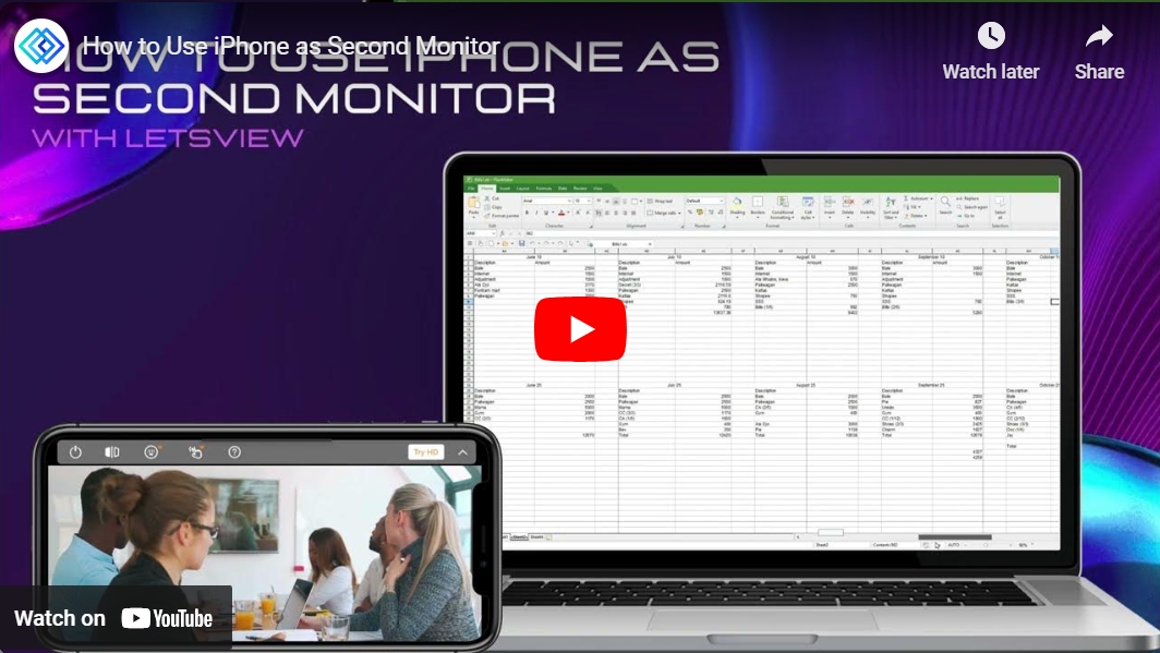 use iPhone as second monitor