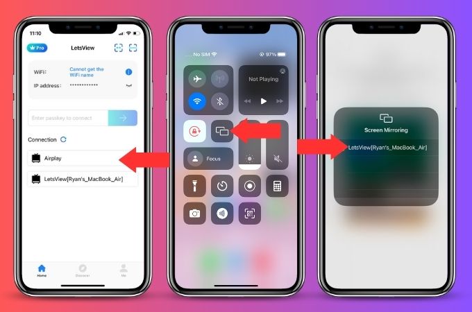 stream iPhone to Mac letsview