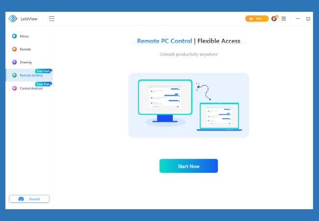 control another computer remotely letsview