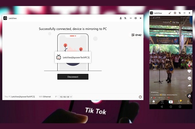 tiktok on letsview