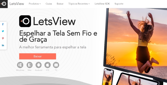 espelhar tela do android com letsview