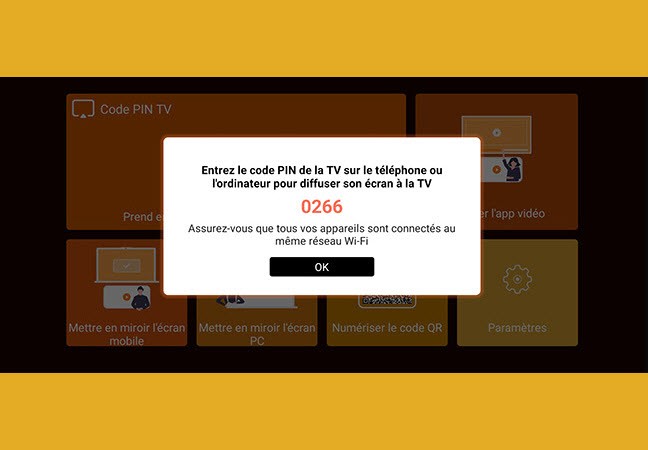 code PIN sur TV