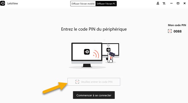 entrer le code PIN sur PC