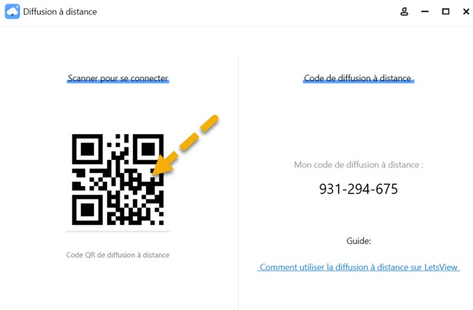 Code QR letsView