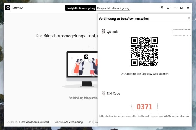 Scannen Sie den QR-Code