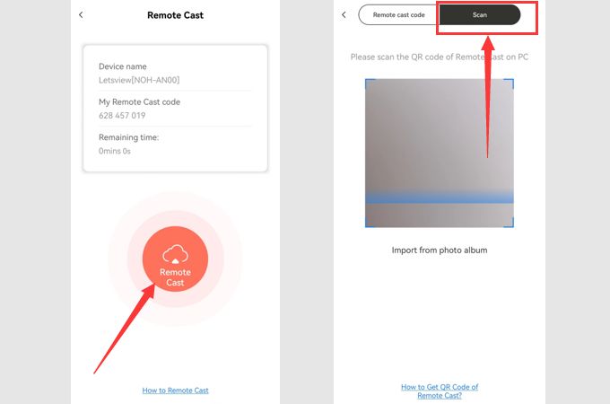 how to use remote cast