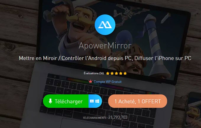 application de mise en miroir apowermiroir