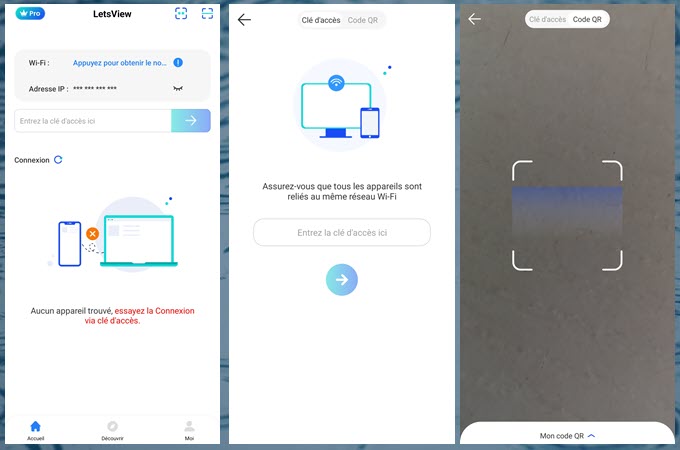 application de mise en miroir LetsView