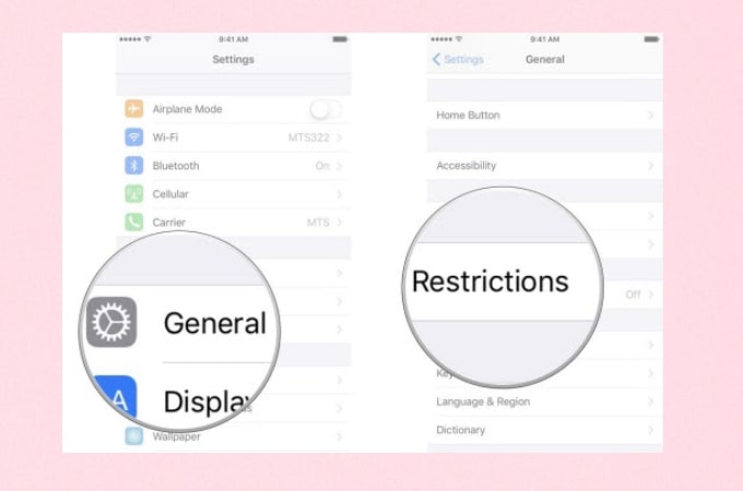 Desactiva las restricciones en su iOS 14.