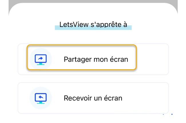 partager mon écran avec LetsView