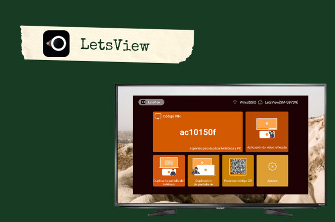 caster android sur sharp tv via letsview