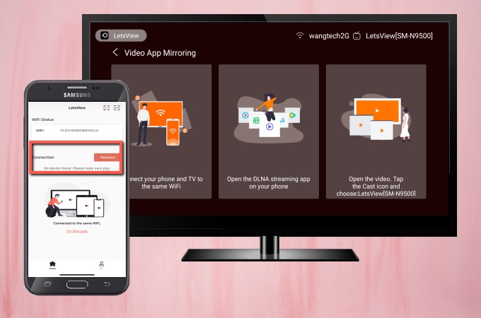 duplicar Samsung J7 en la TV LetsView